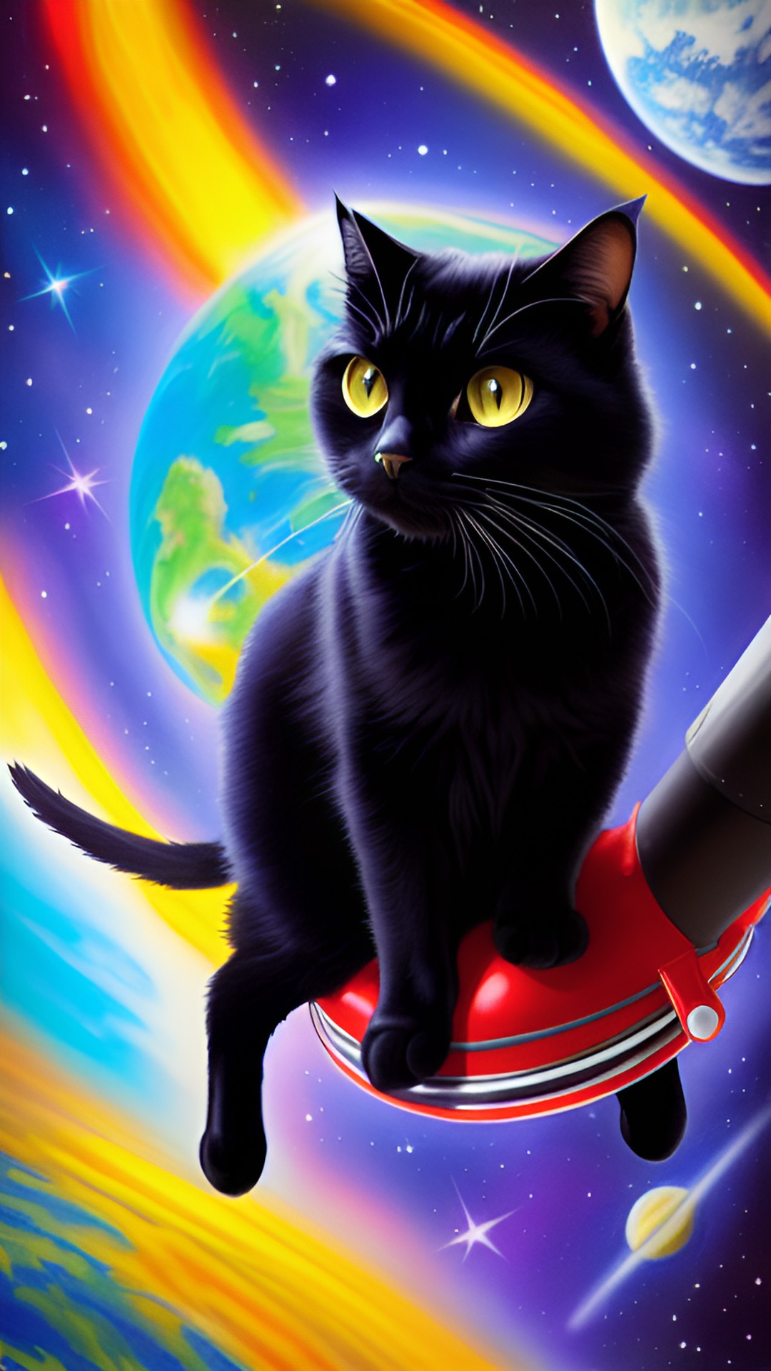 black cat in space preview