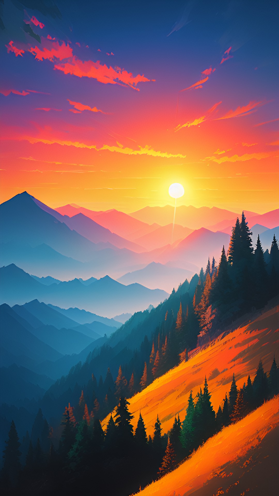 mountain sunset preview