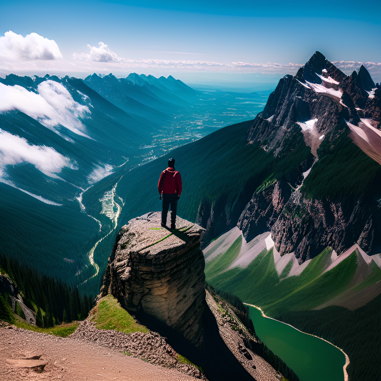 Man living the life - man on top of a mountain preview