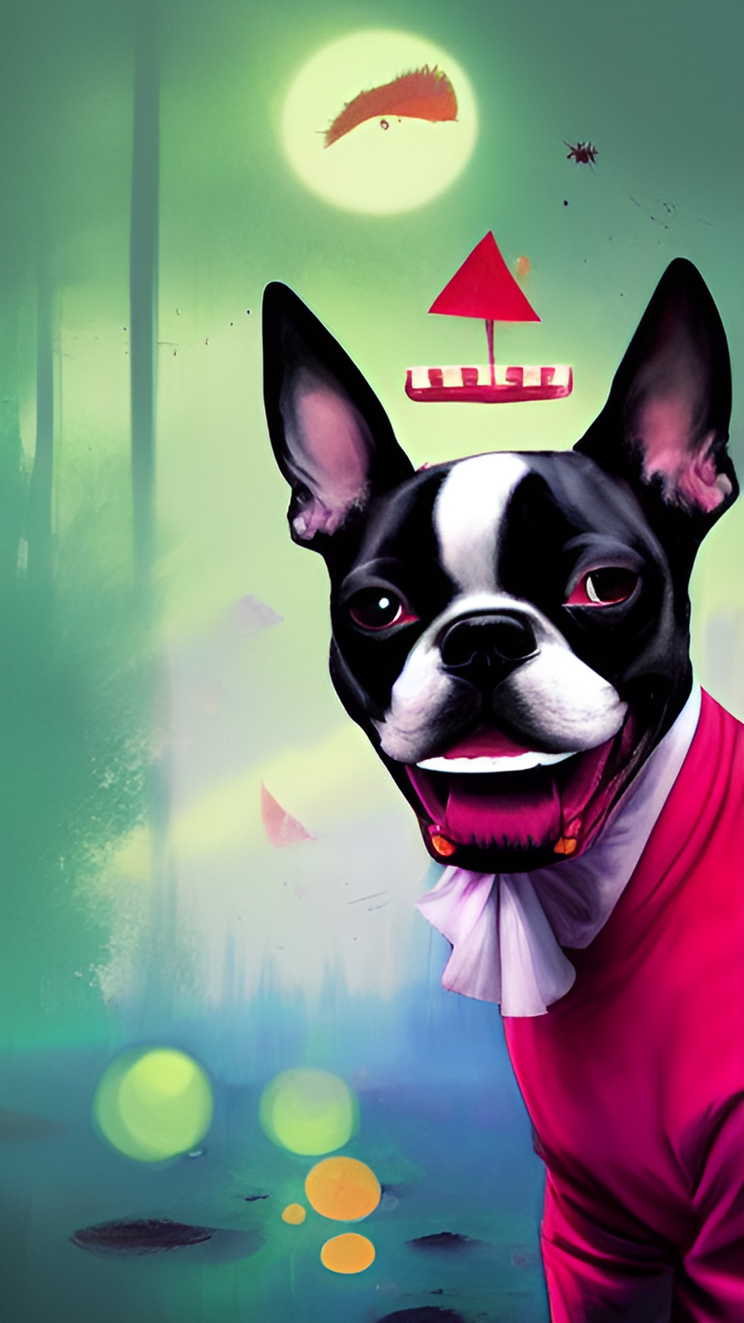 boston terrier clown. preview