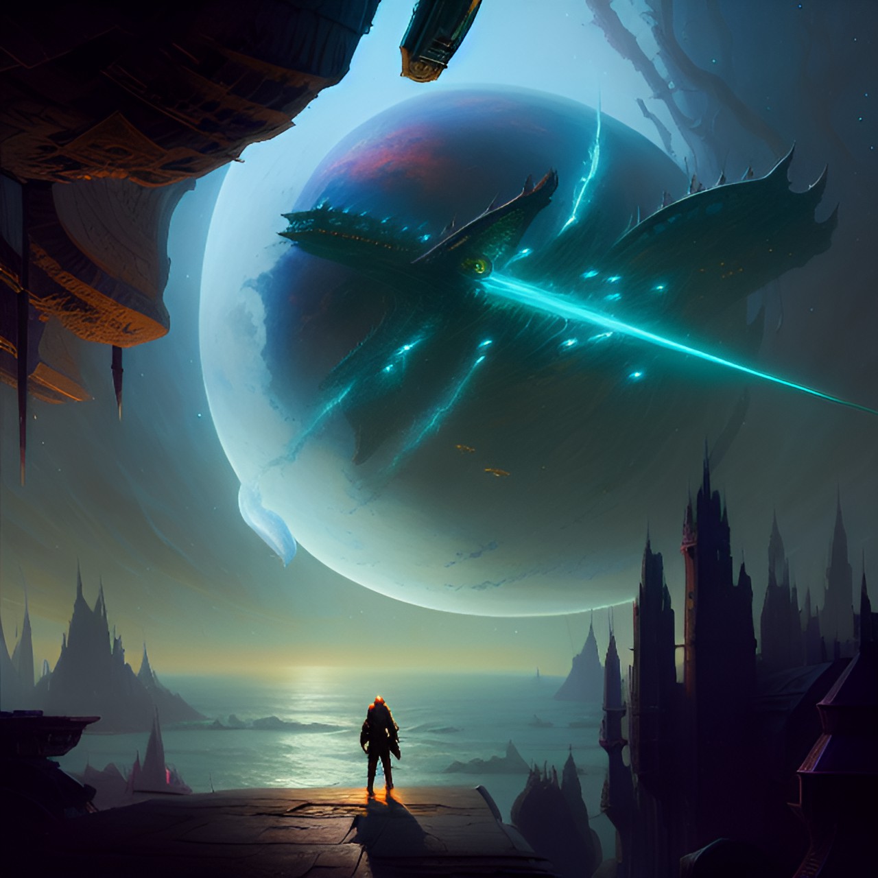 halflings. spelljammer ships. cosmic space. lots of dungeons and dragons spelljammer campaign setting stylings. preview