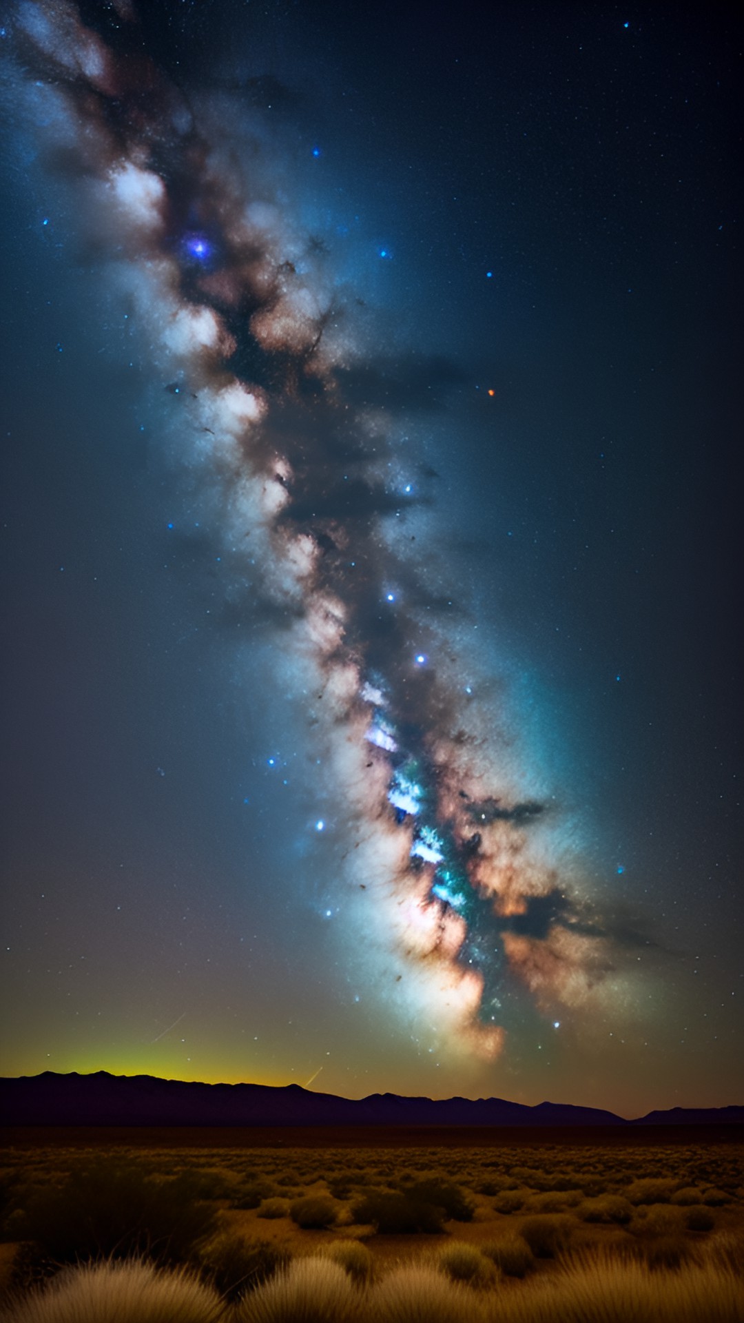 milky way galaxy in the high desert sky, long exposure preview