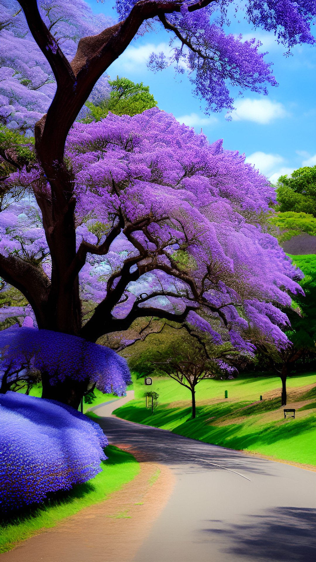 jacaranda trees, bluebonnets, cherry blossoms preview