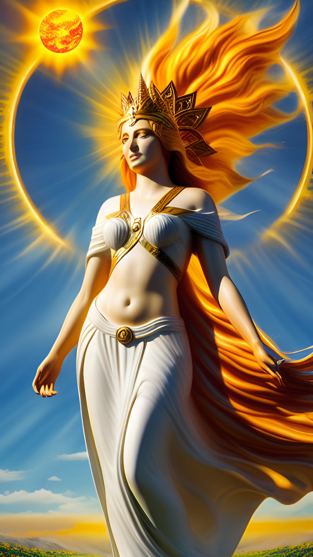 Sunna Visits Earth - sunna, the sun goddess from norse mythology preview