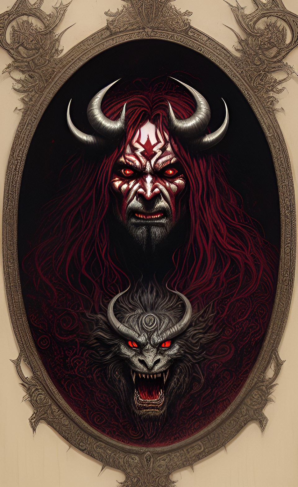 asmodeus, the biblical demon of anger lust (tobit, 3:8) preview