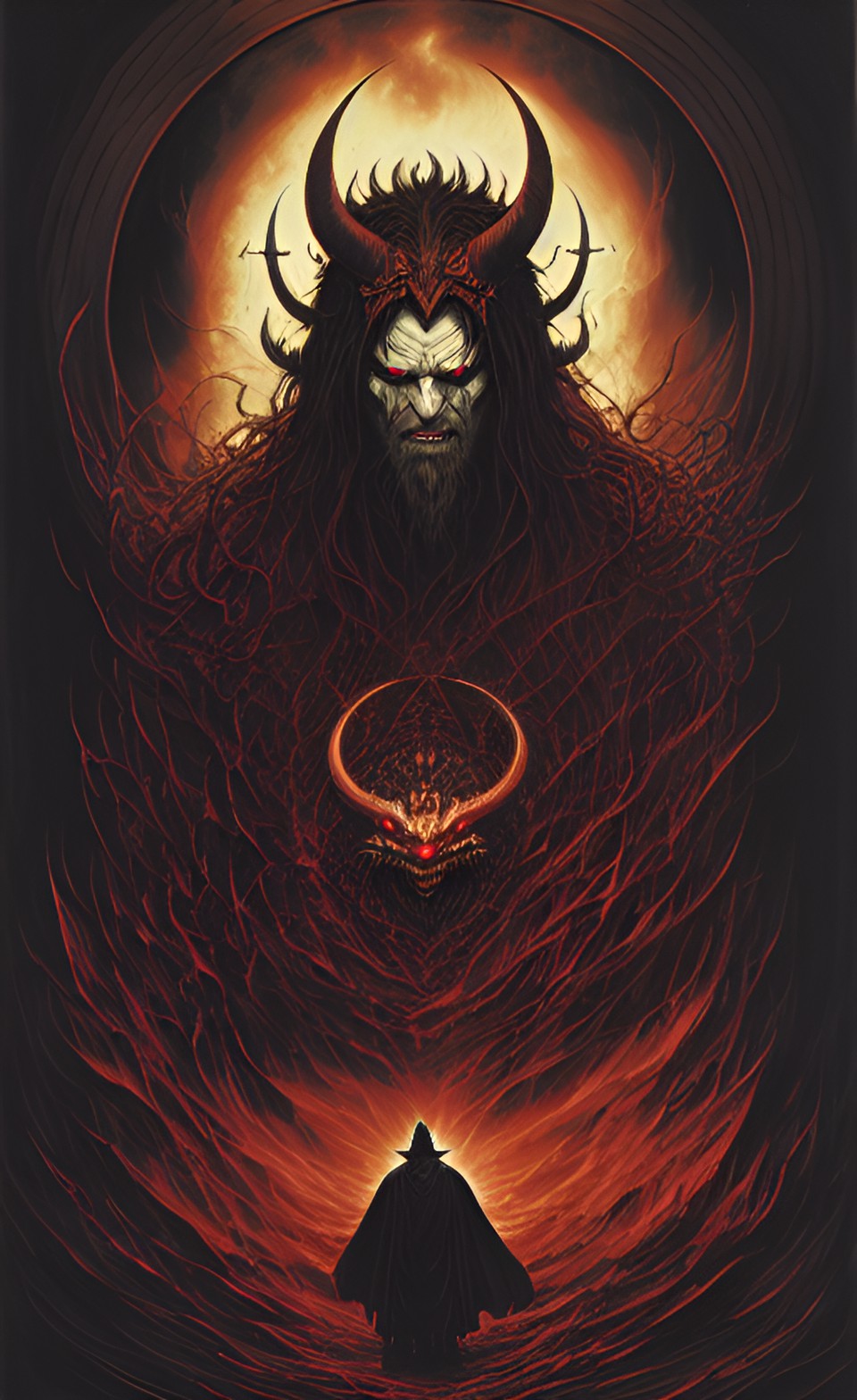 asmodeus, the biblical demon of anger lust (tobit, 3:8) preview