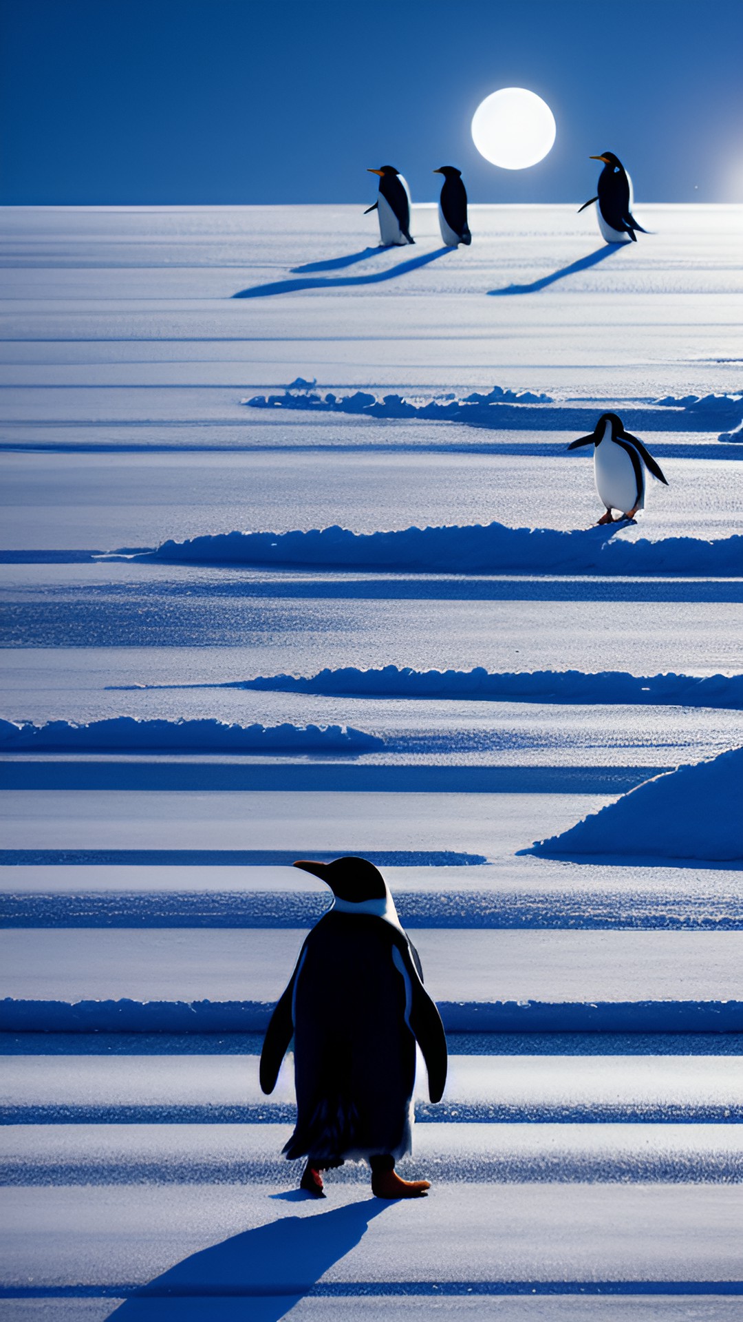 penguin walking in the middle of the night to see another penguin because the are in love preview