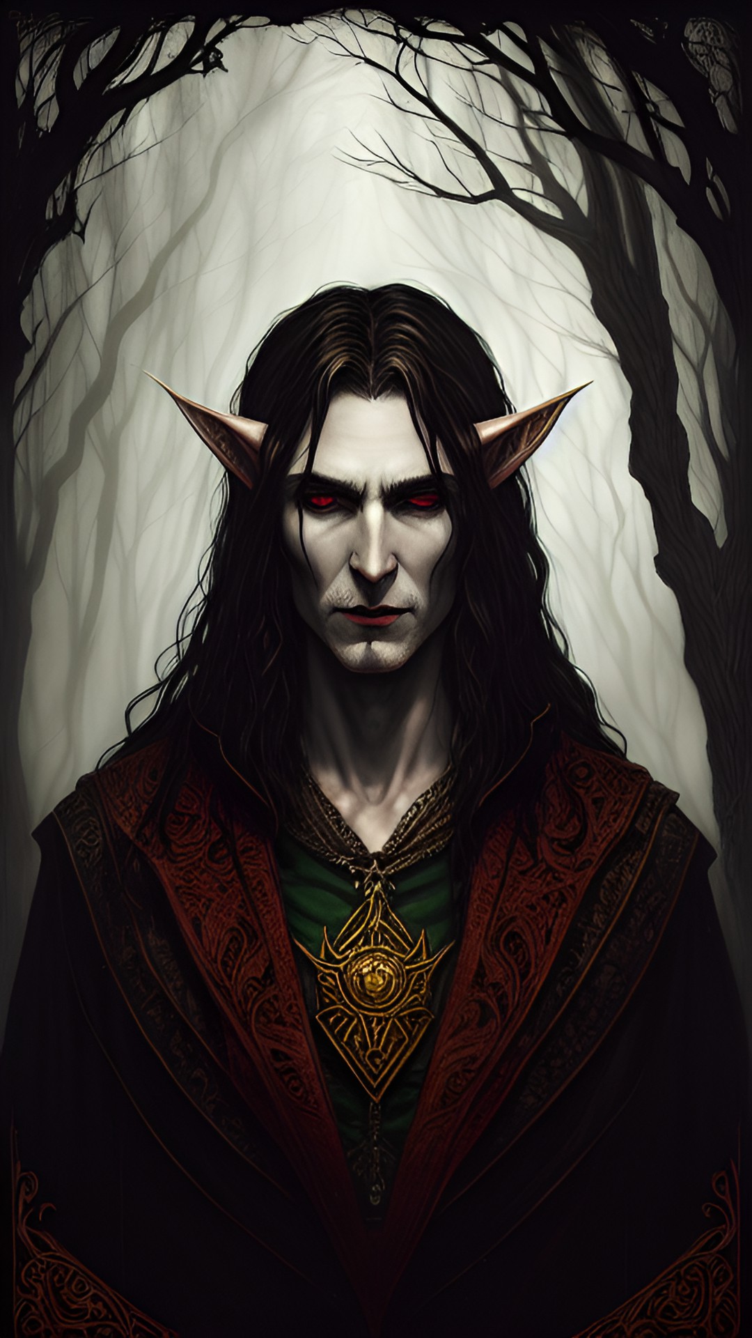 elven vampire druid, male preview