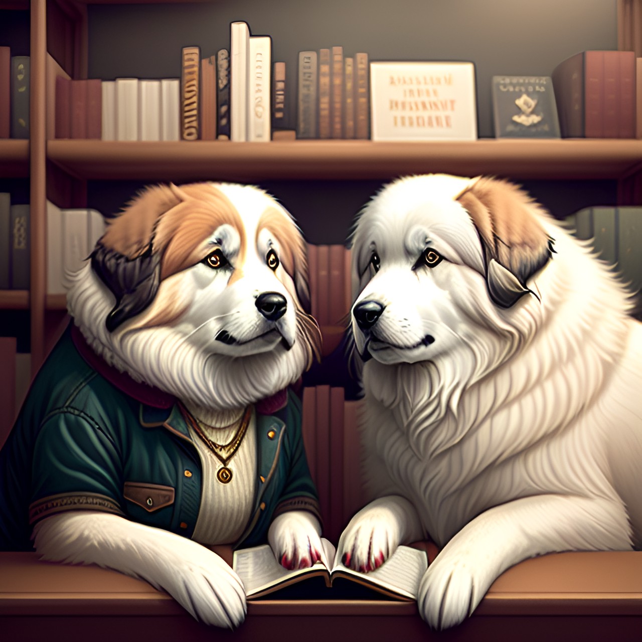 great pyrenees hipsters in a small independent bookstore preview