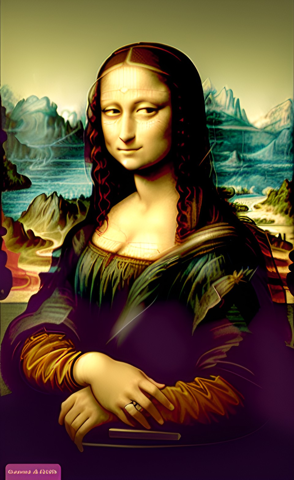 mona lisa, tired, older and sick with covid19 preview