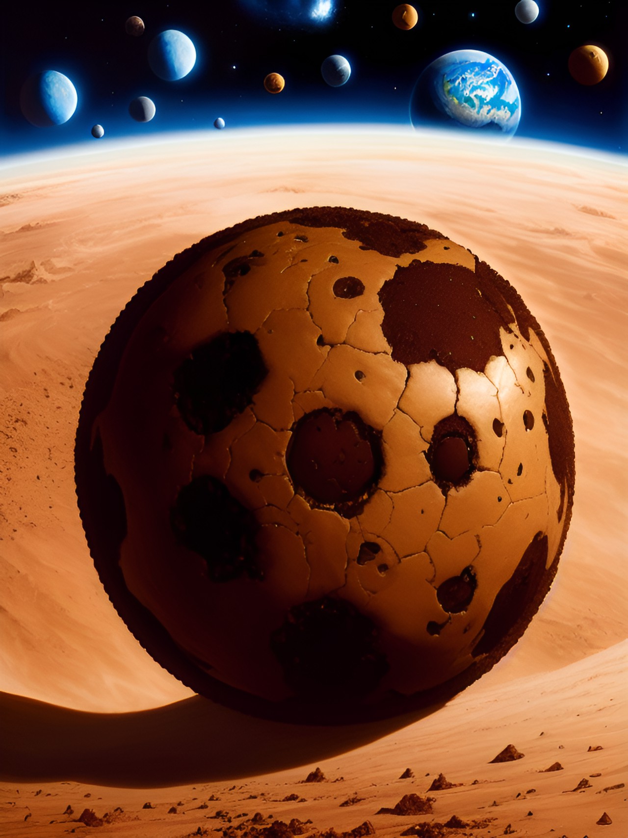 Space Cookie - a chocolate chip cookie planet preview