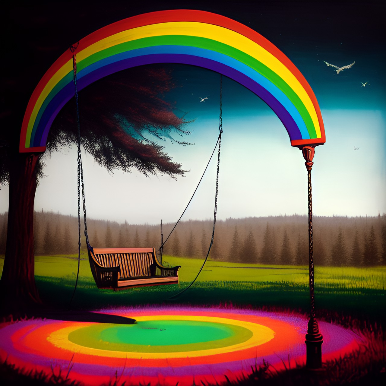 Rainbow Place - rainbow swing table preview