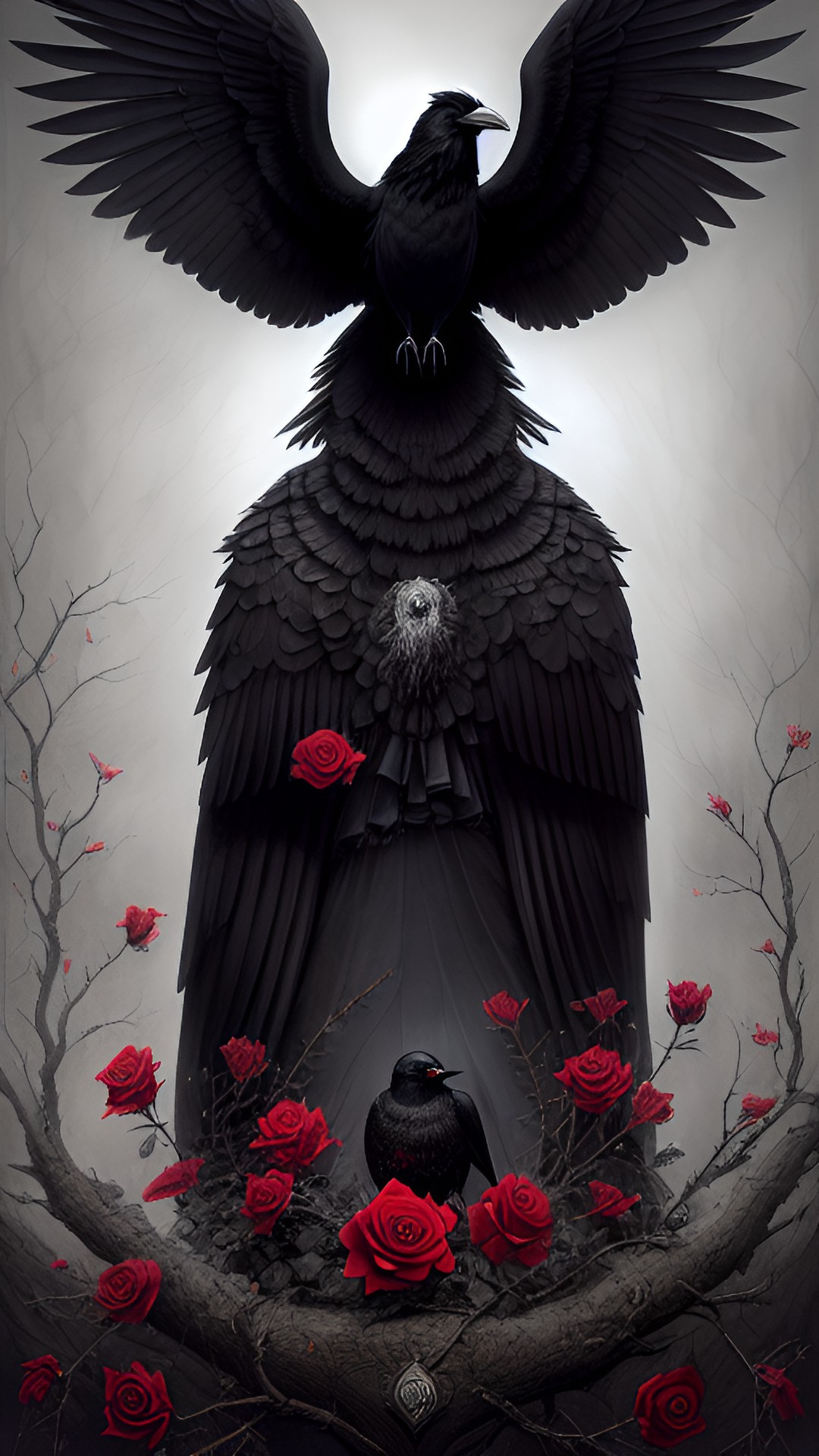 crow and black roses preview