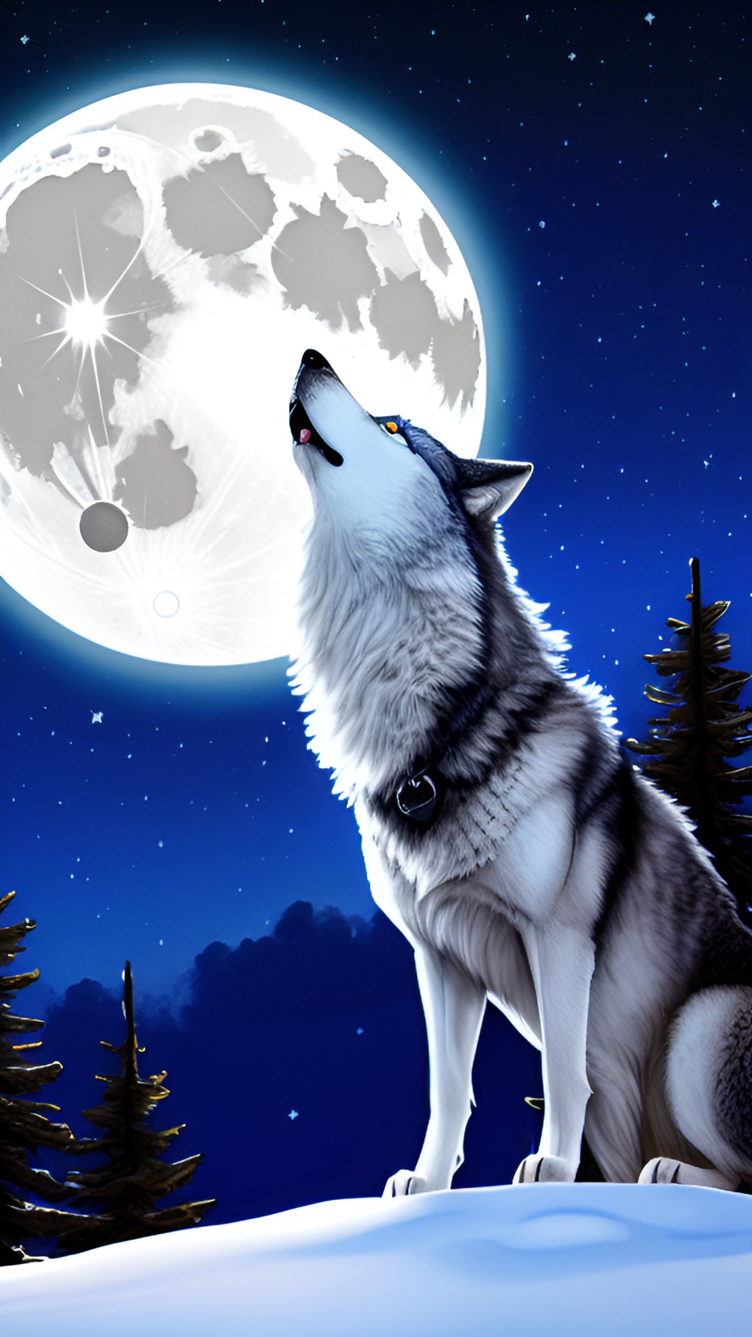 wolf howling at the moon preview