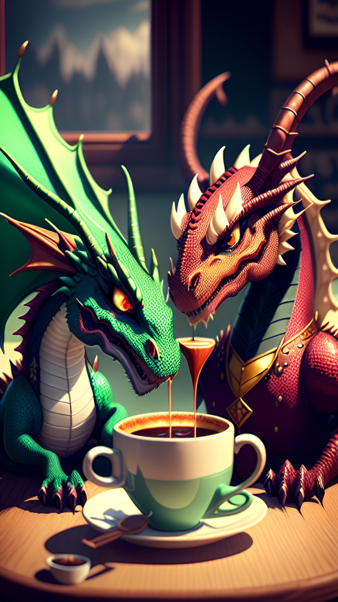 dragons drinking coffee preview