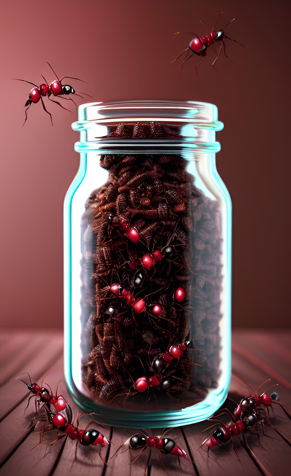 jar full of ants, detailed preview