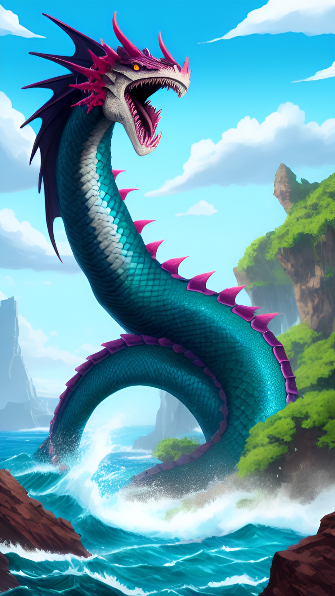 sea monster dragon serpent preview