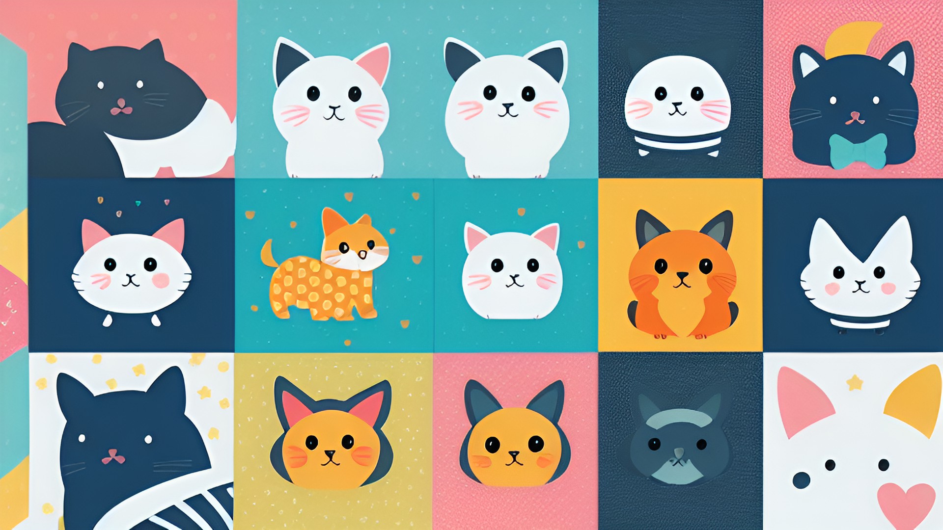 pleasant patterns of cute animals preview