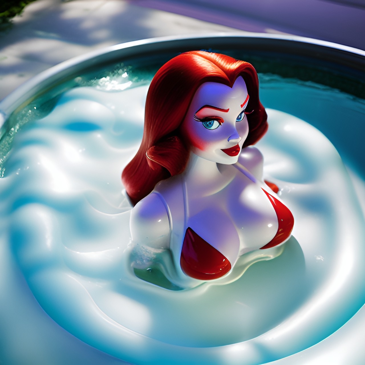 jessica rabbit in of a pool of white goo preview