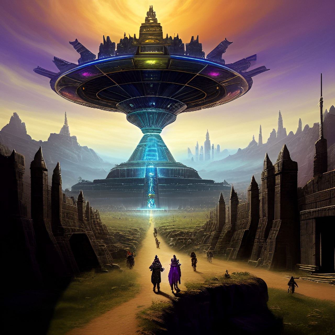 holy bible book of revelation 1:20
1970s country music elements mixed with dungeons and dragons planescape campaign setting. cosmic effects. futuristic ancient architecture. random creatures generator. preview