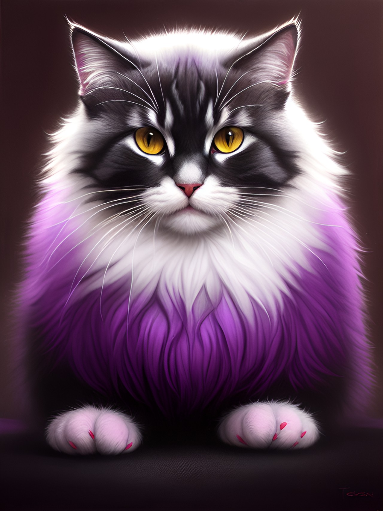 purple fur ball kitty preview