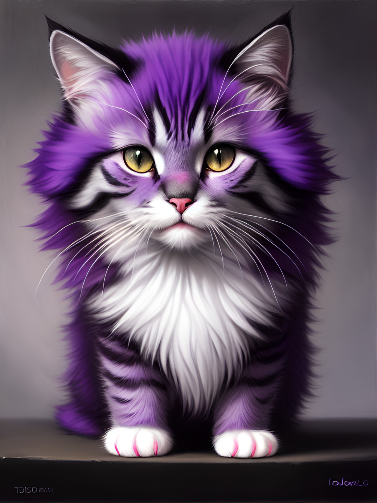 purple fur ball kitty preview