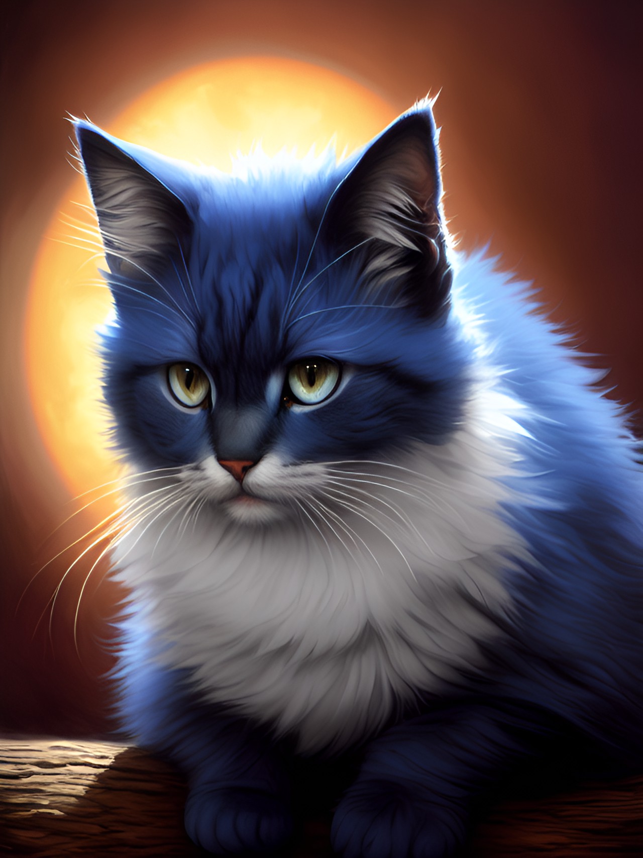 blue fur ball kitty preview