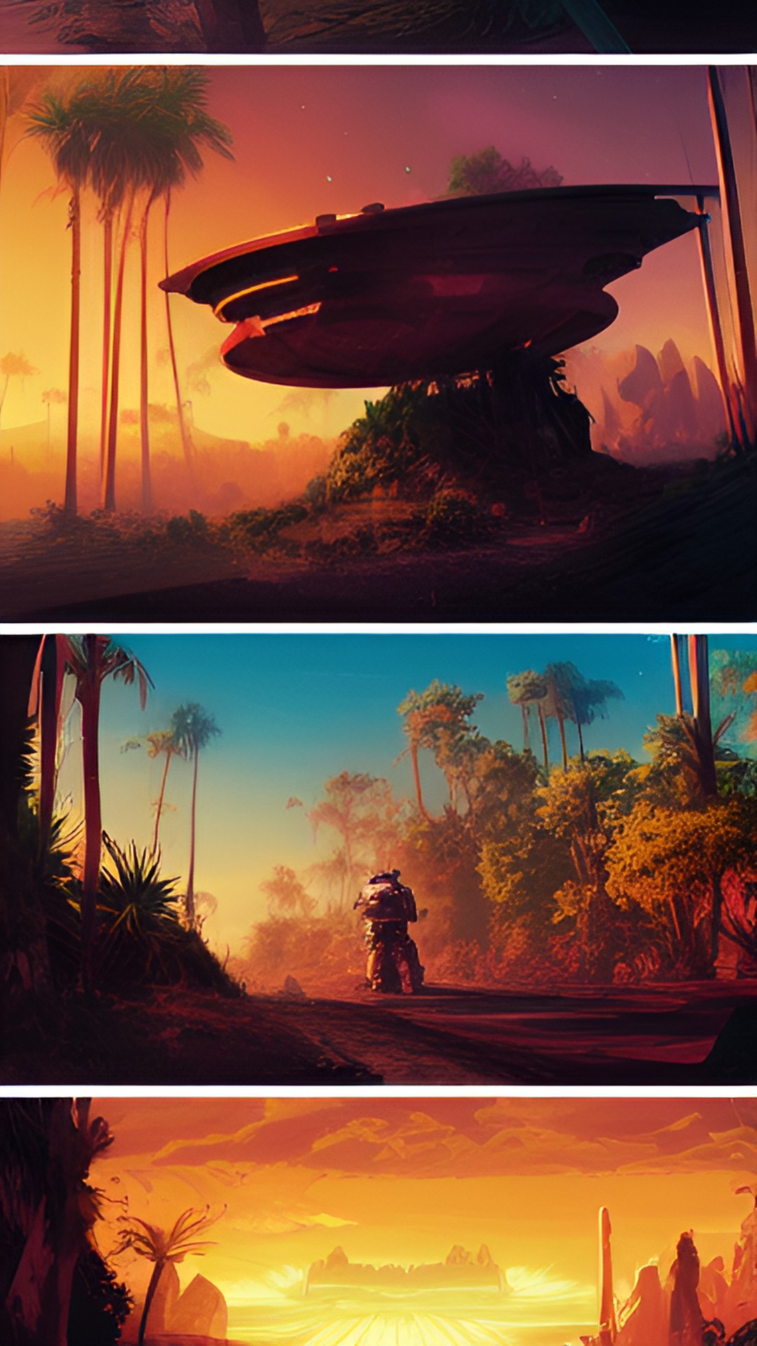 mandalorian in tropical landscape preview