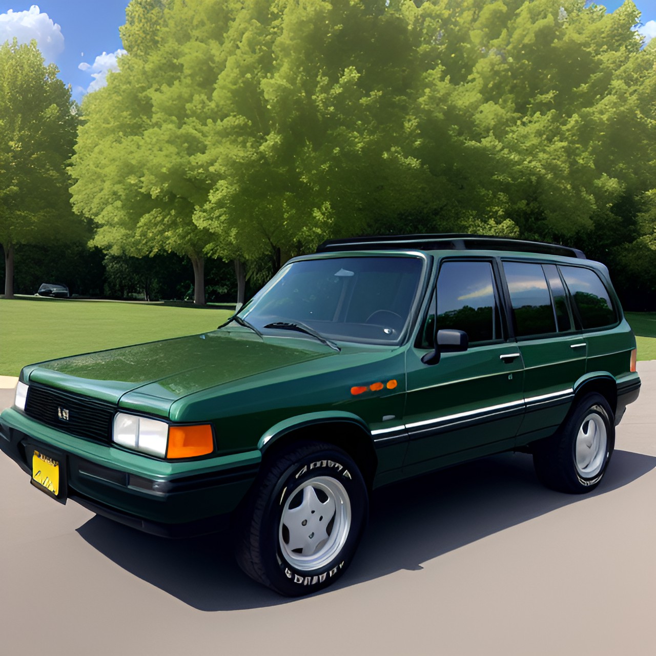 1996 luxury sport suv, dark green preview