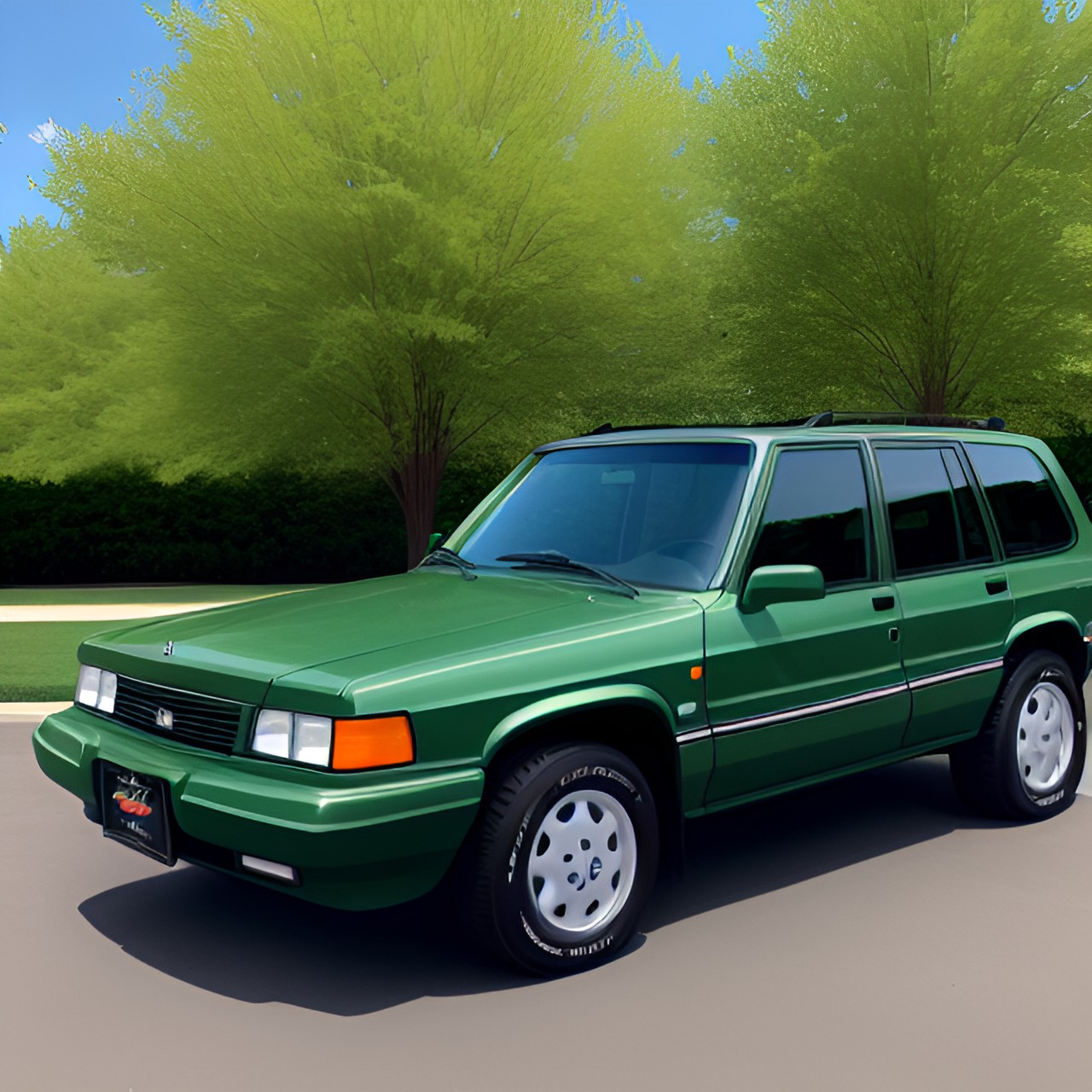 1995 luxury sport suv, dark green preview