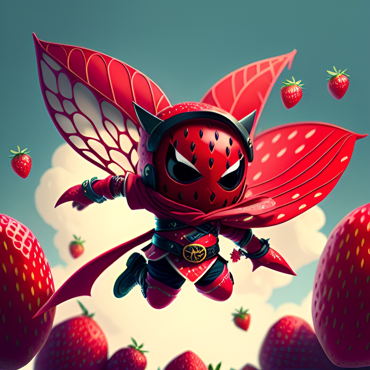 flying strawberry ninja preview