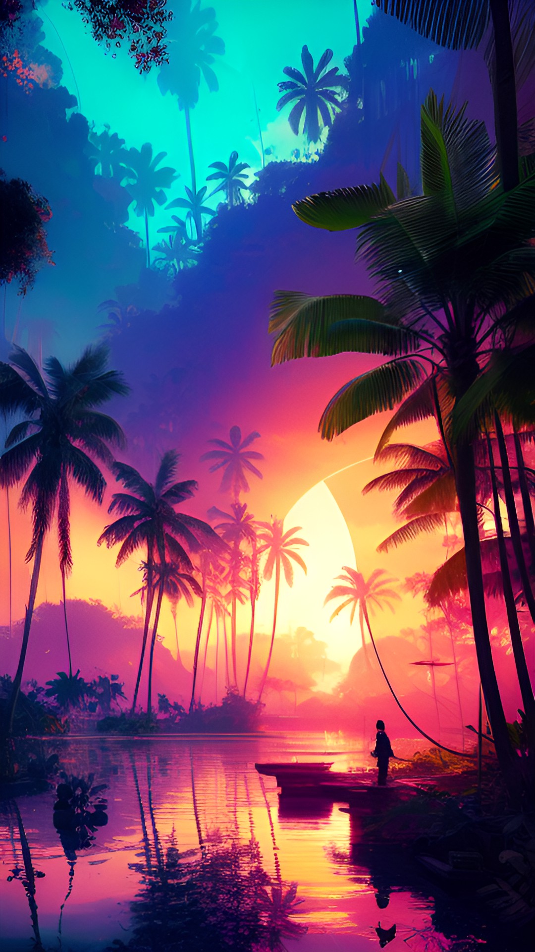 tropical oasis sunset preview