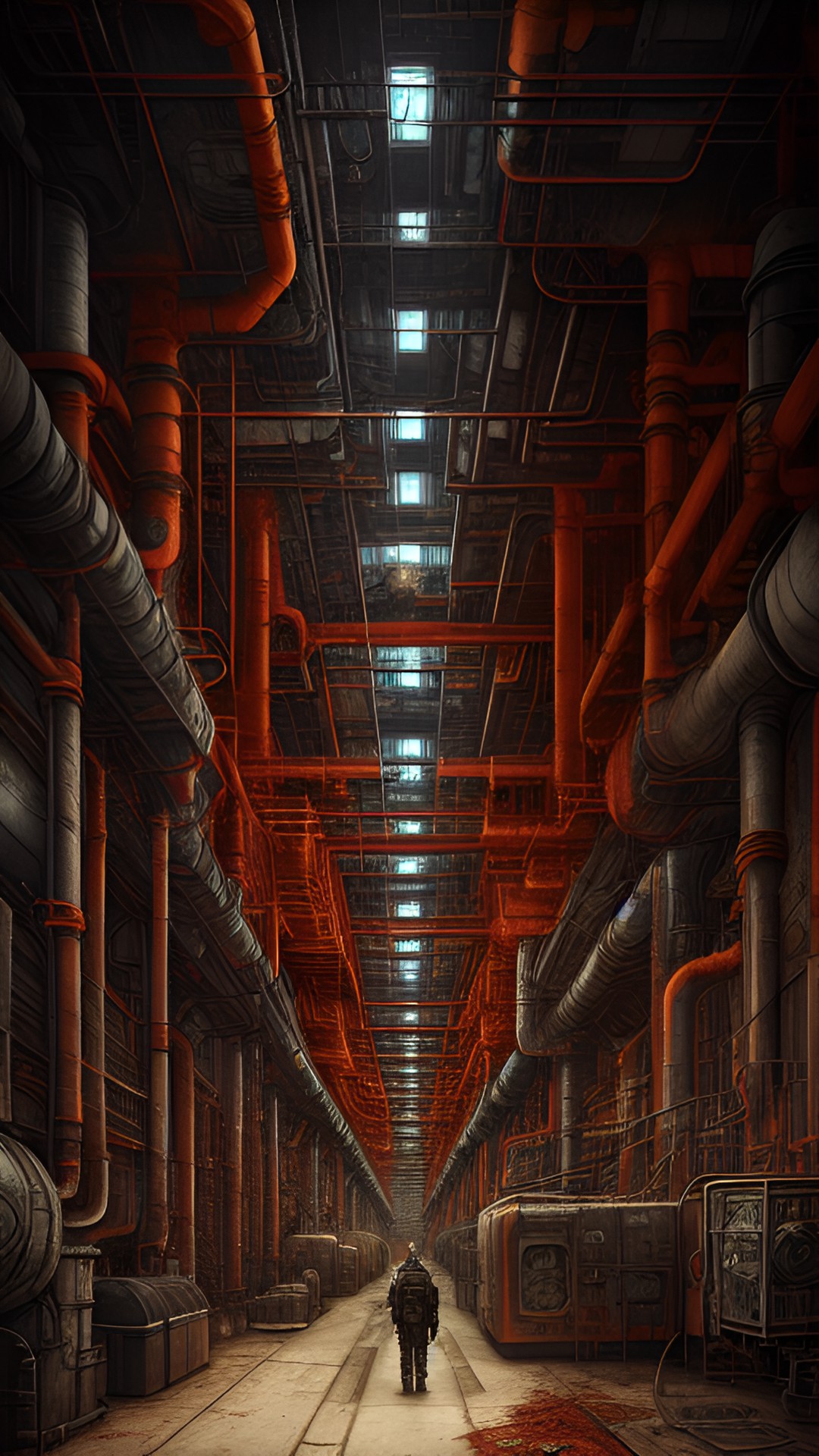 Pandemonium - infinite factory. rust and rust. metal pipes. h r giger. dark sci-fi. biomechanics. preview