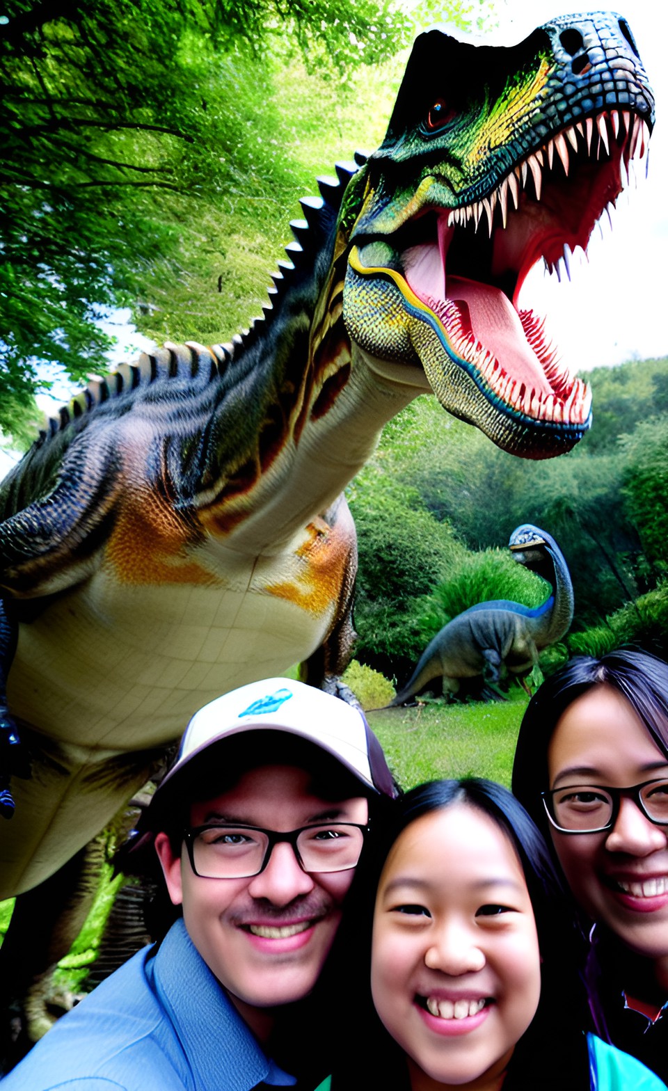 dinosaur group selfie preview