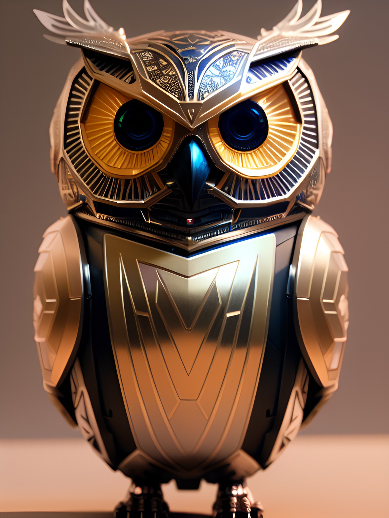 metallic owl, robot, metallic, animal, bird preview