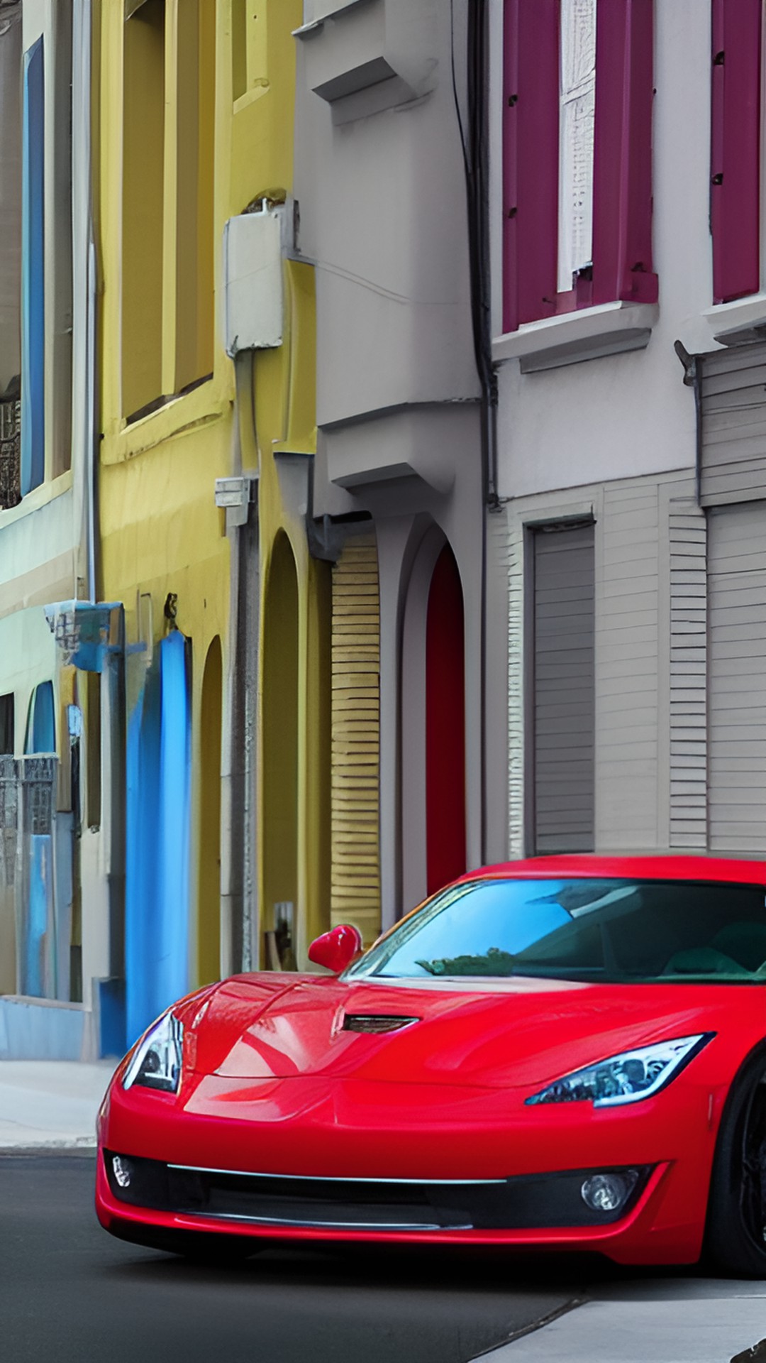 in Italy - a sports car mid drift on a street preview