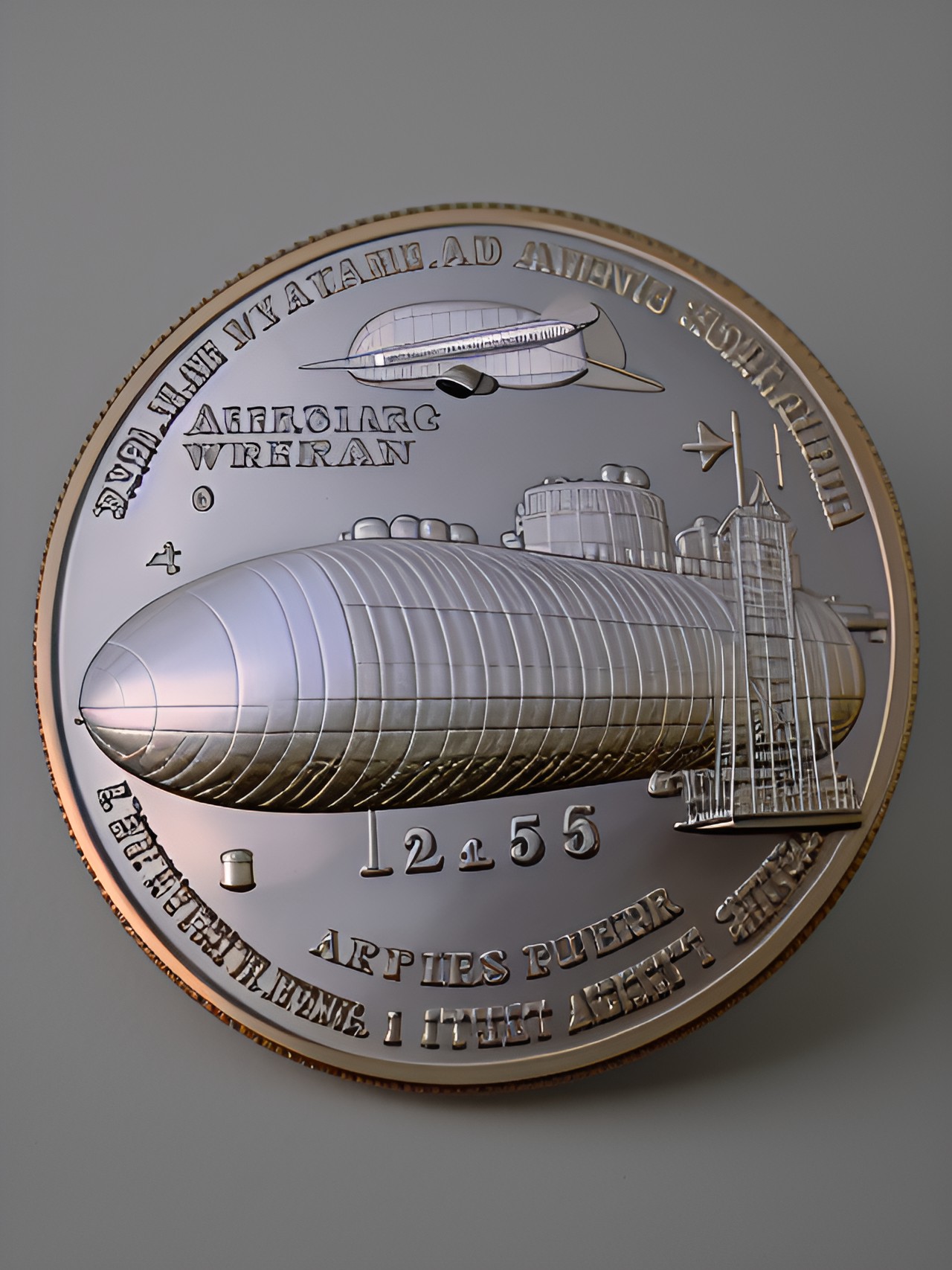 commemorative airship coin steampunk preview