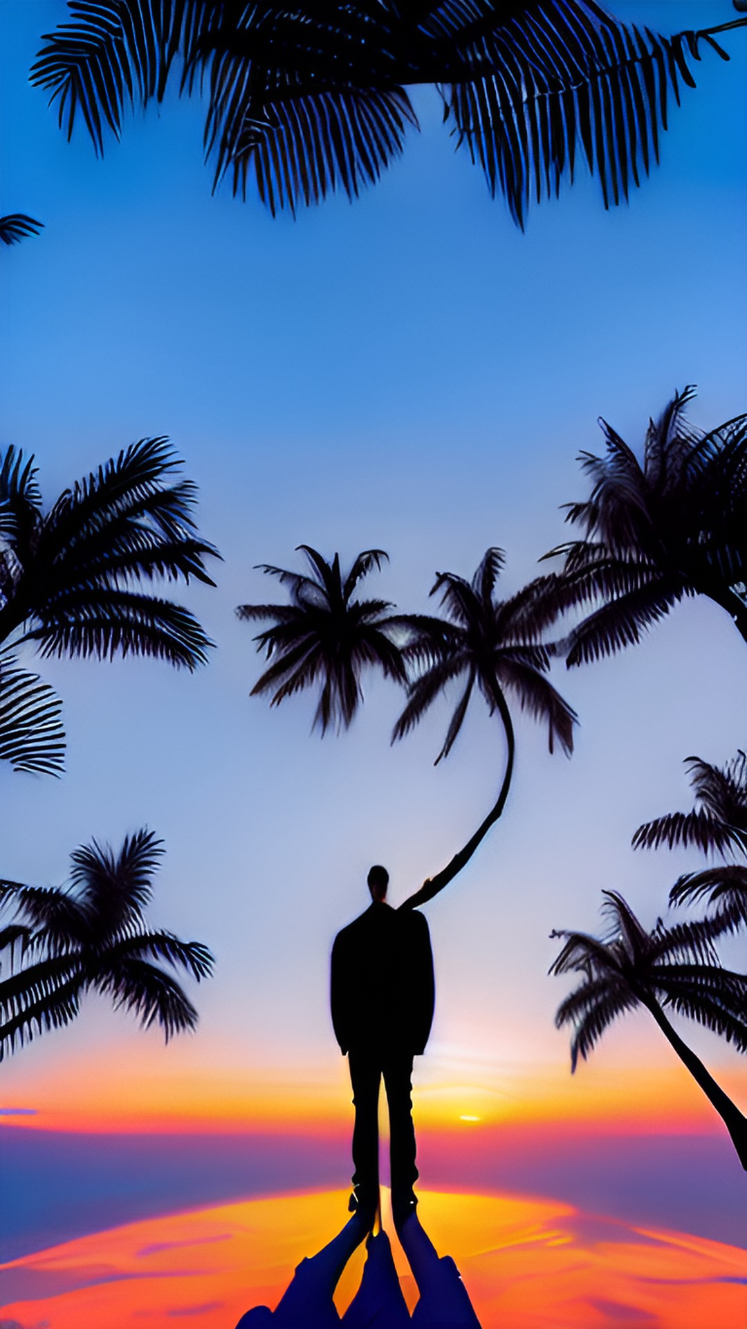 a gift - a man,standing in the center of a circle of golden den white light preview