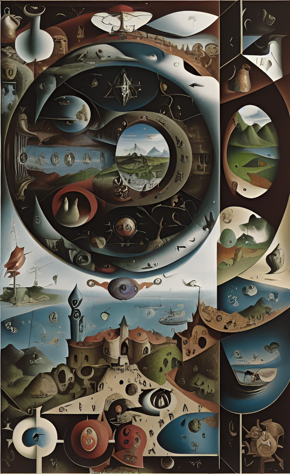 time as a paradox by dali, escher, and bosch preview