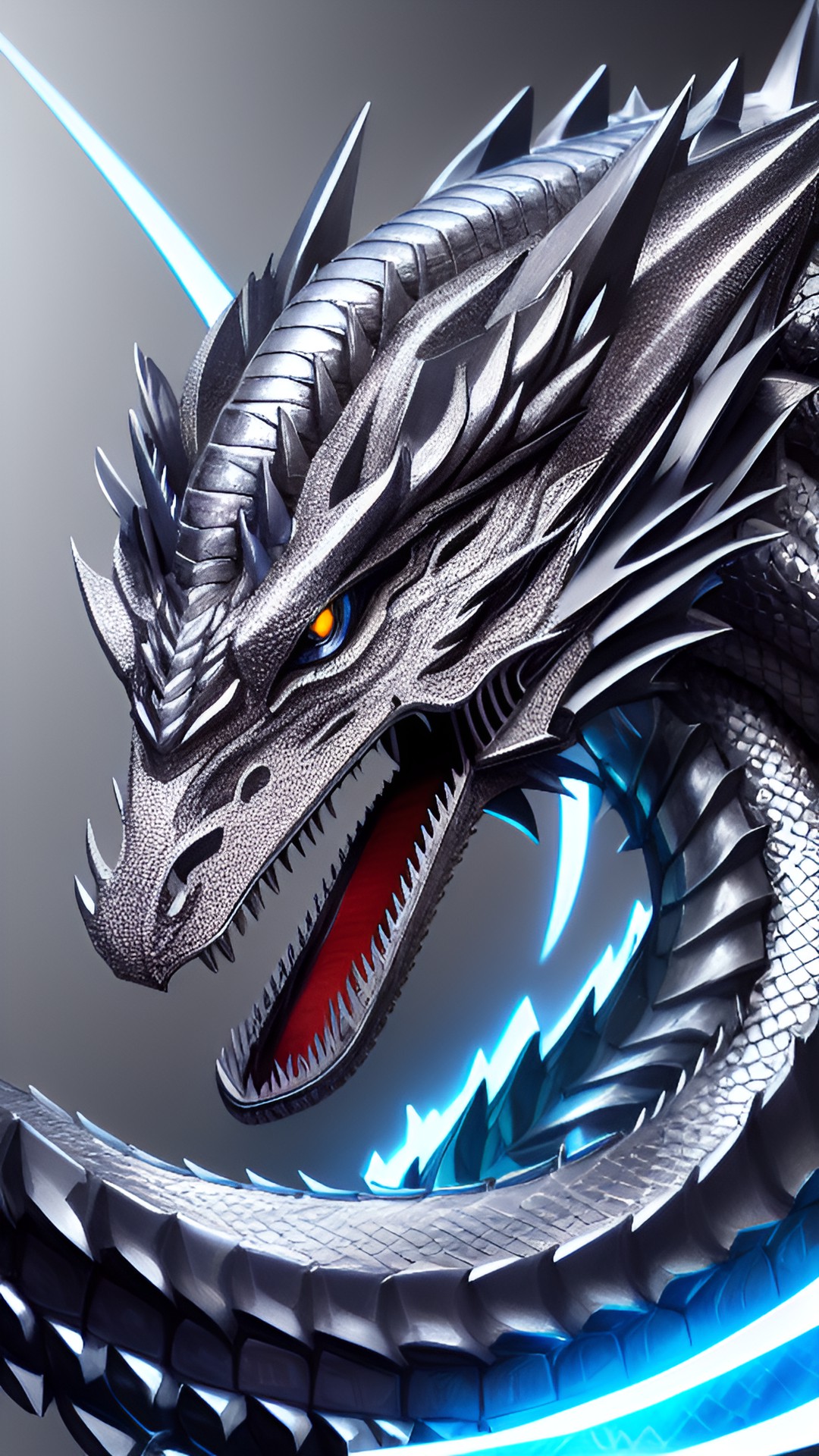 silver dragon,hyper detailed preview