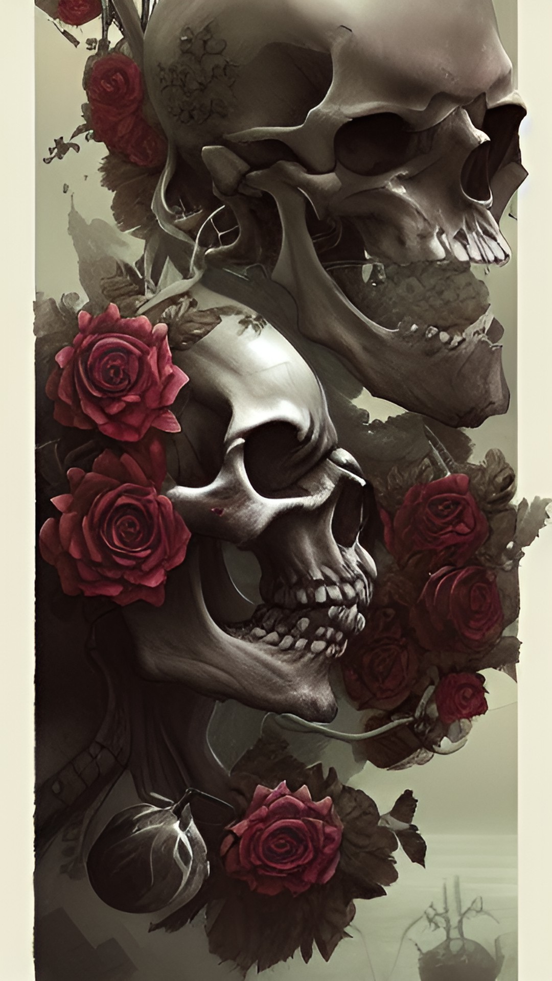 Forever Together - skull roses preview