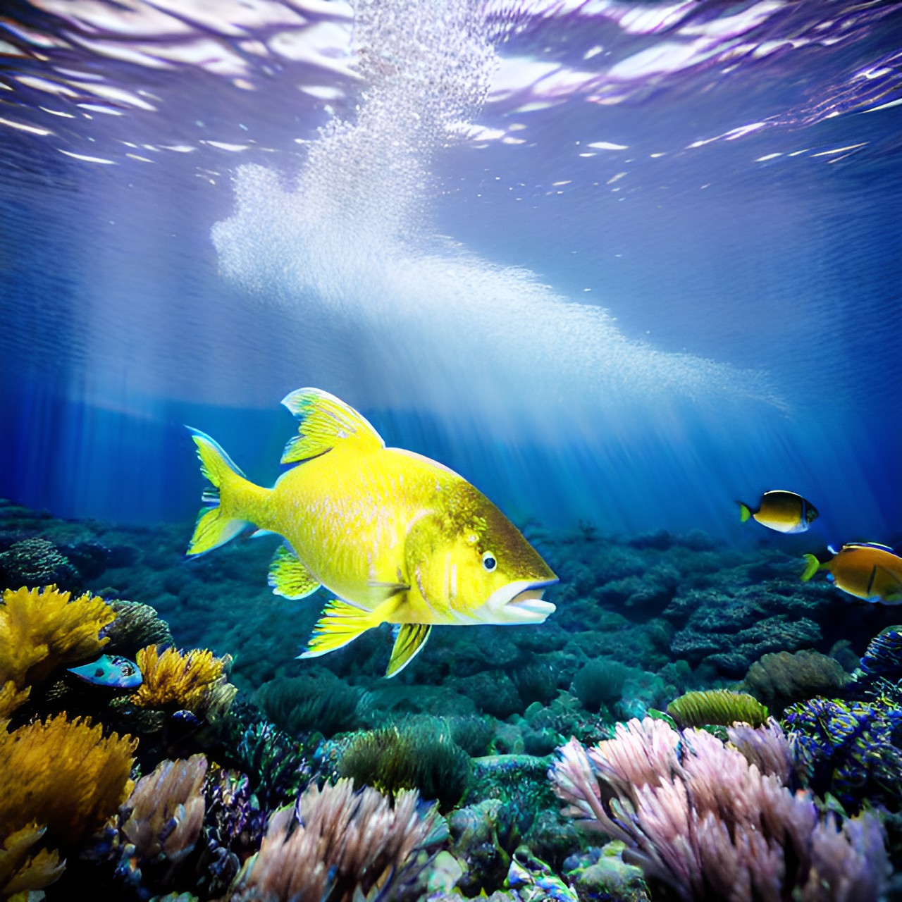 underwater scene with walleye preview