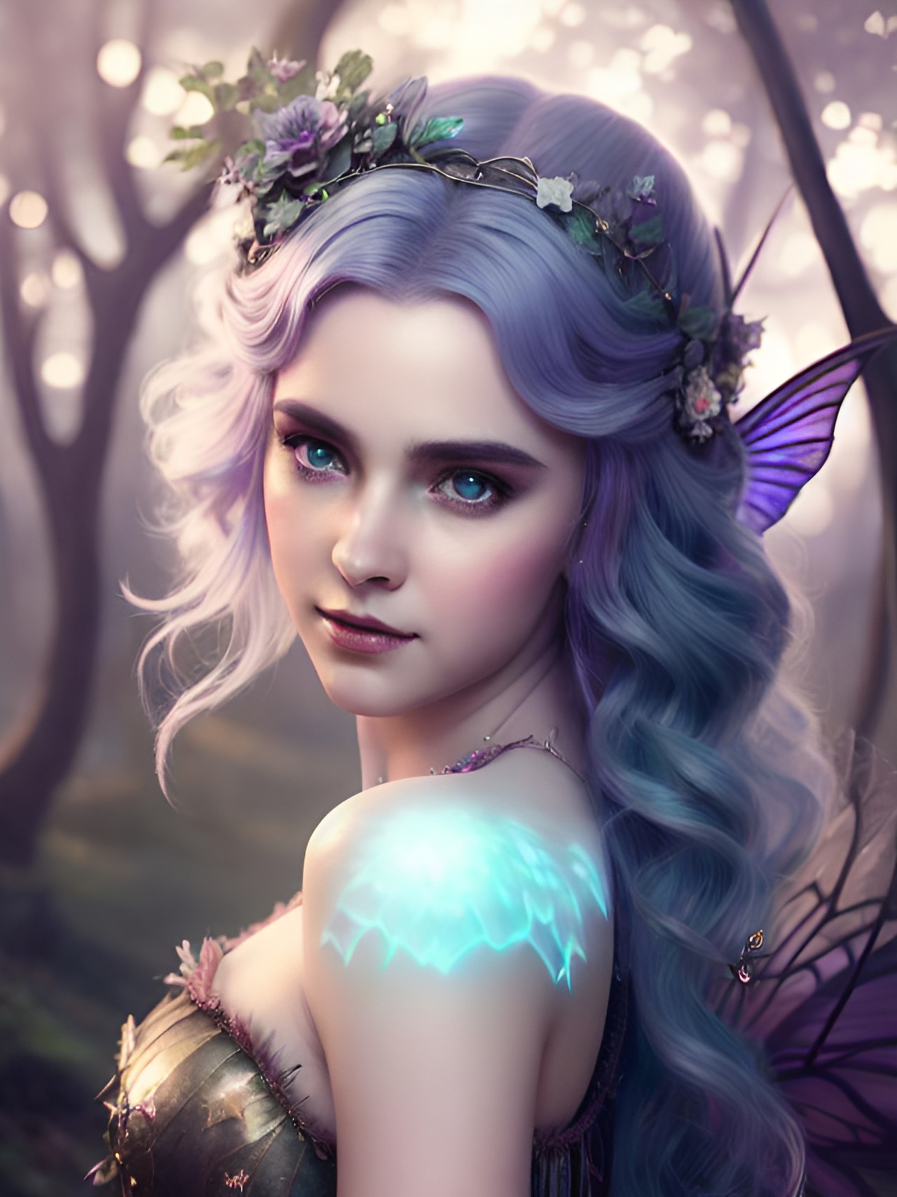 a fairy a mystical creature, near lilith ,8k, hd, portrait, detailed , preview