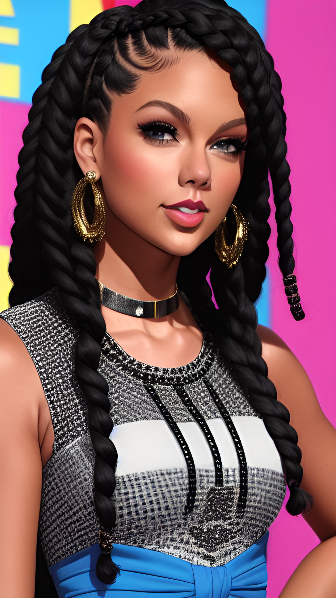 Taylor - taylor swift as a black woman, cornrow hairstyle preview