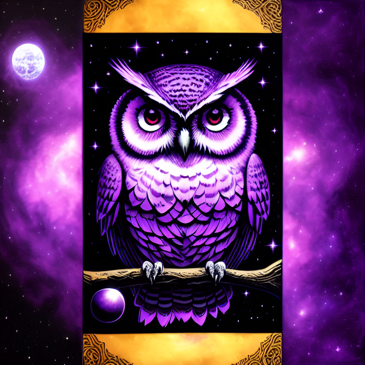 purple and universe filled multiverse of owls preview