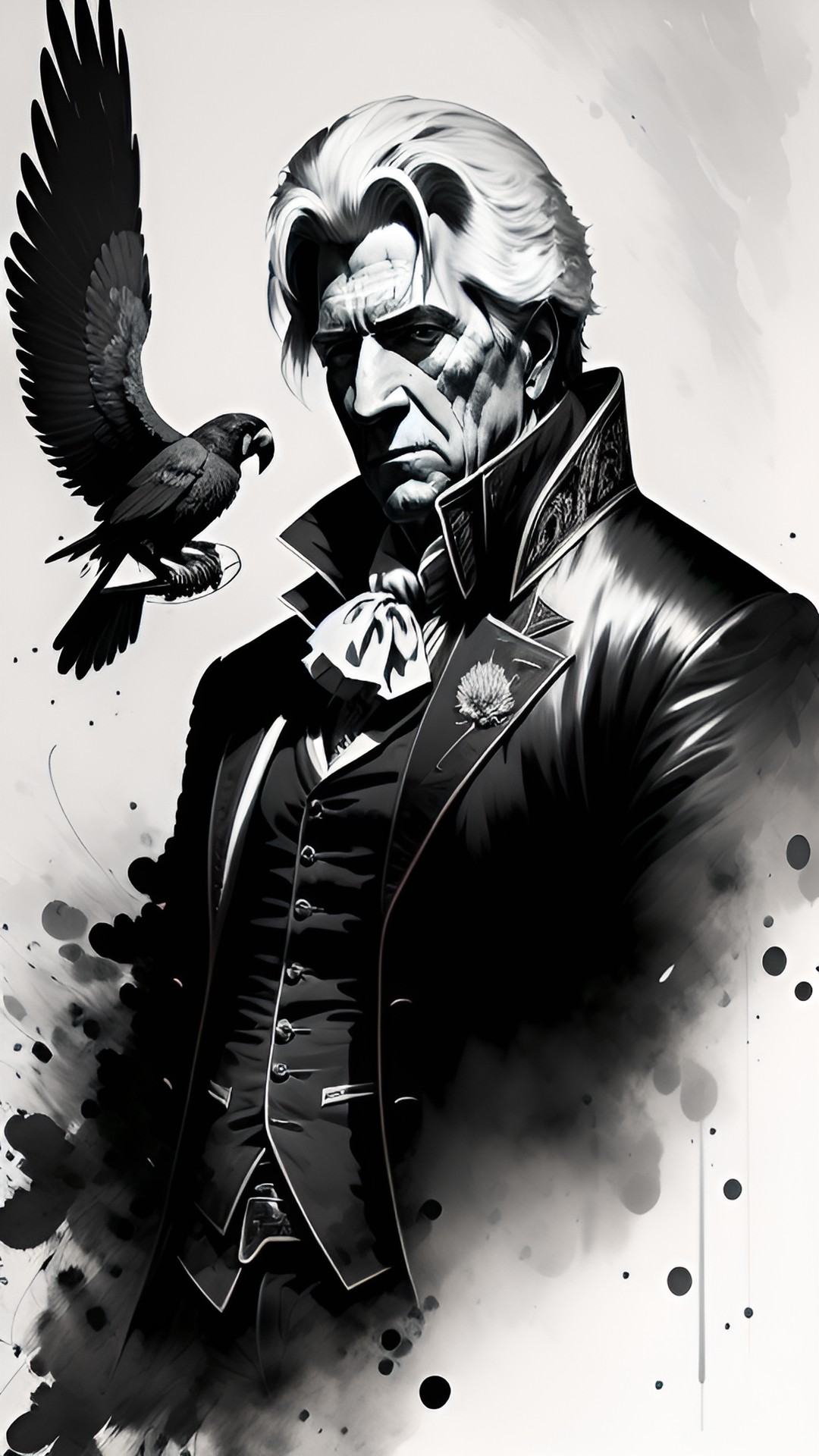 Andrew Jackson - andrew jackson with his parrot on his shoulder preview