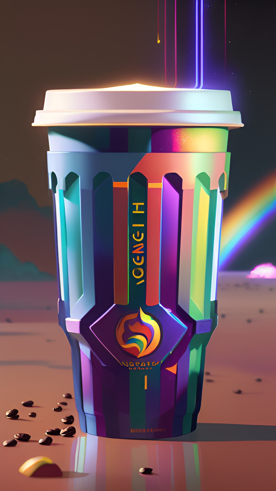 Happy Pride Month!!! - a rainbow cup of coffee preview