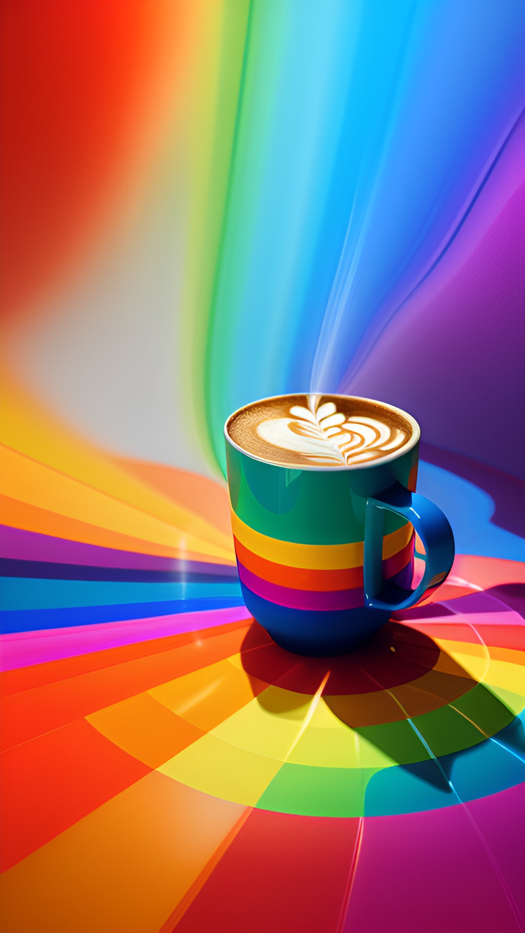 The Gayest Cup - rainbow cup of coffee preview