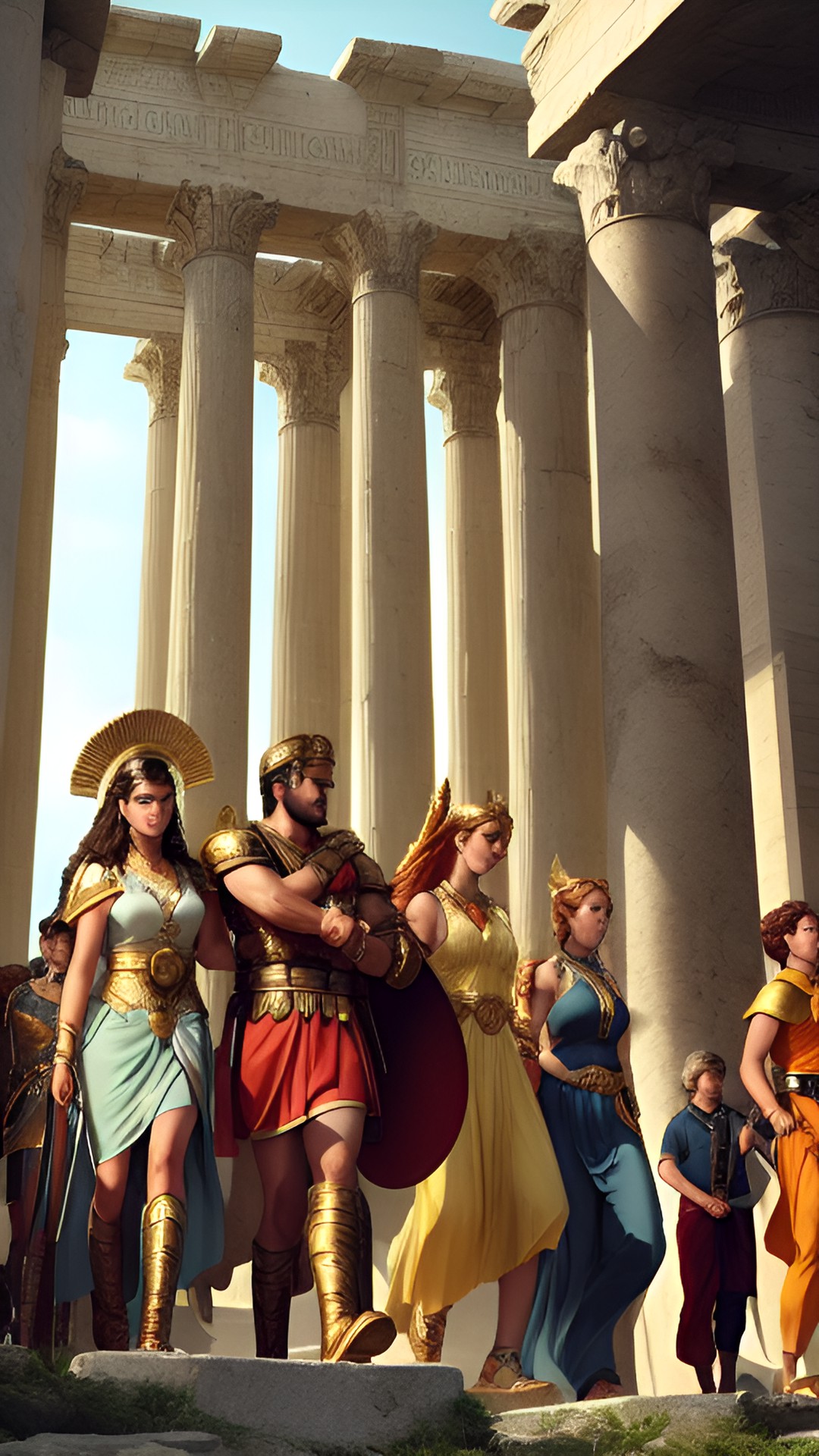 roman gods and goddesses walking around olympus preview