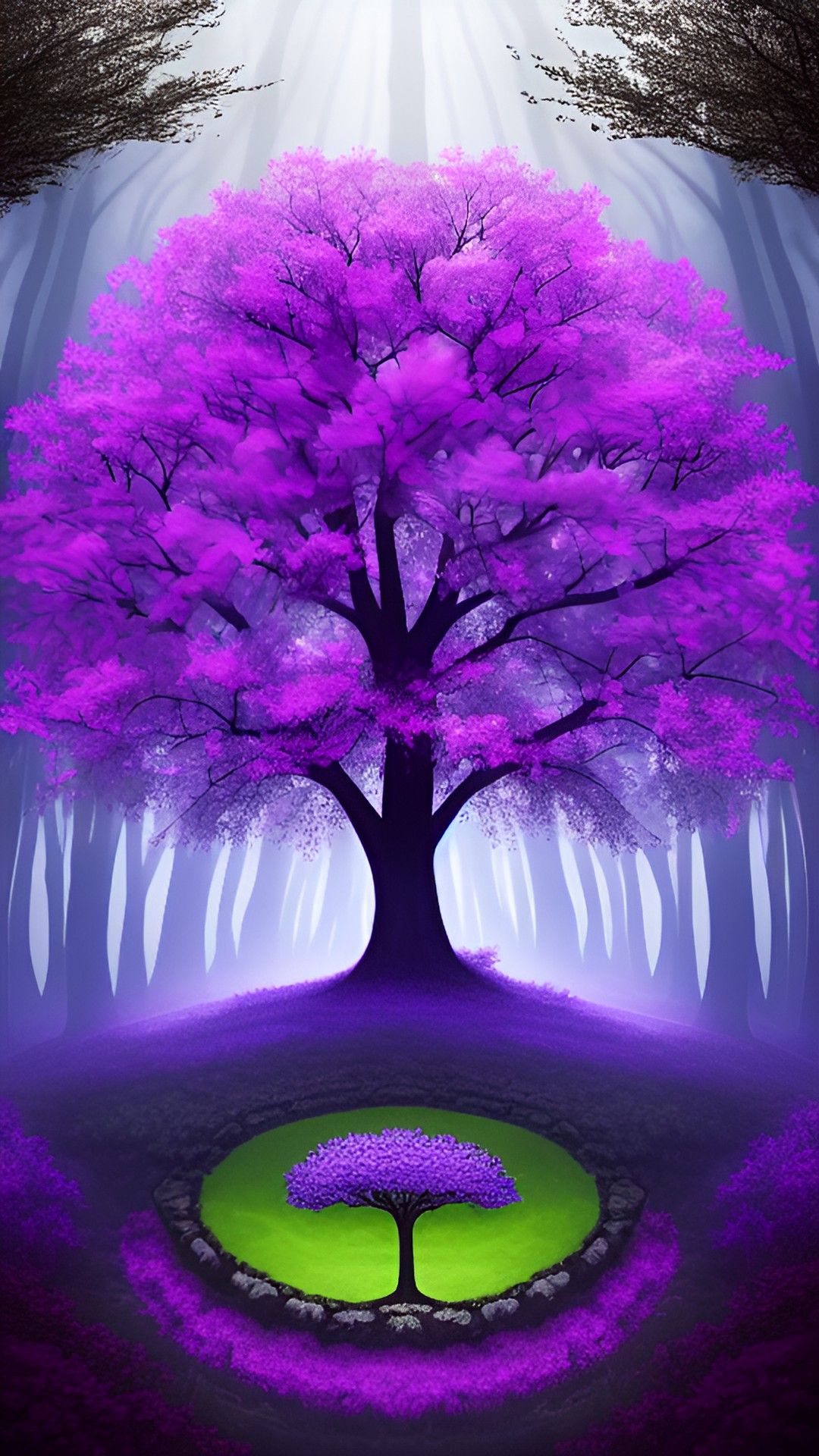 Purple Tree of Life - the tree of life that is purple and in a forest preview